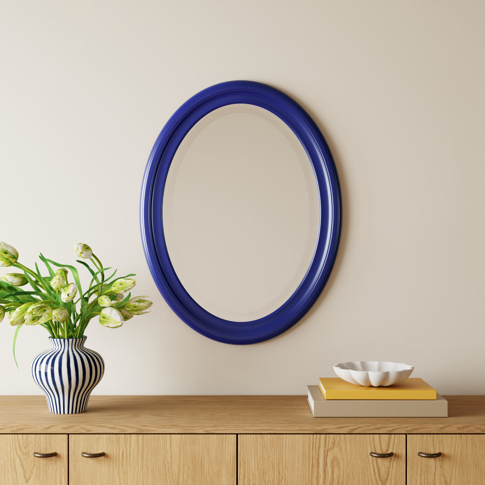 Borna 25" Mirror, Navy