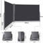 Dakota Fields 300cm W x 300cm D Polyester Grey Cover Motorised Retractable Side Awning