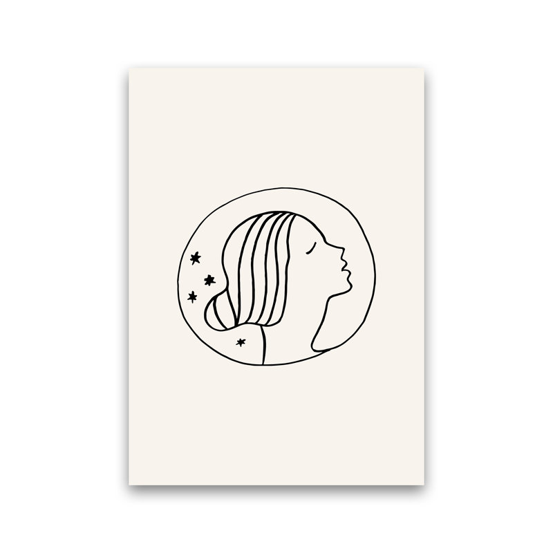 Delicate Face Circle by Planeta444 - Print, No Framed, 84cm H x 60cm W x 1cm D