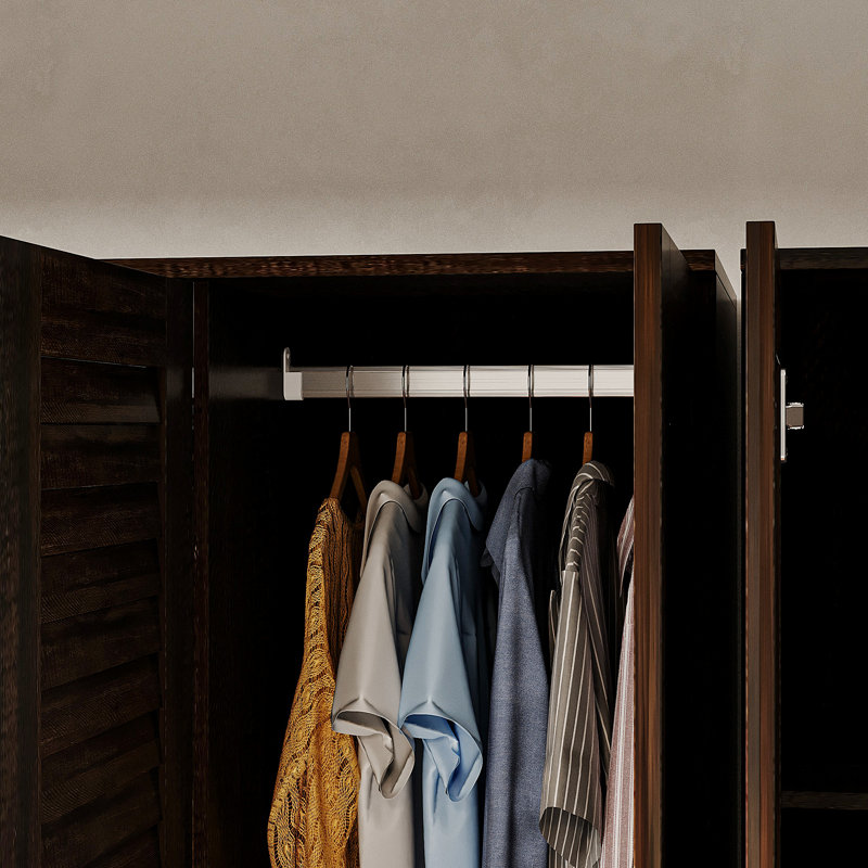 118”W Large Wardrobe, Brown