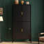 Armoire de rangement haute à 4 portes avec tiroir et tablettes réglables-129699059