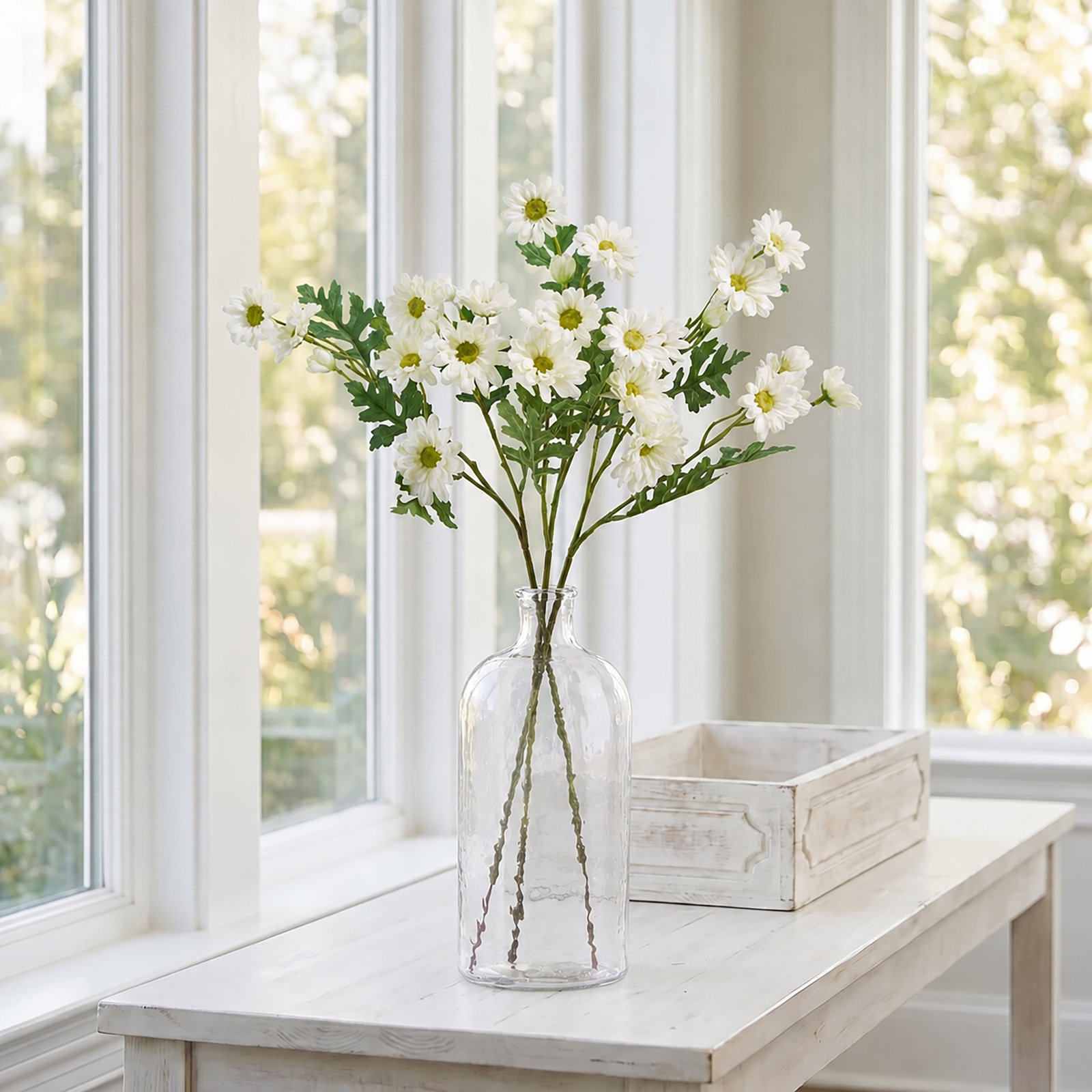 Daisy Floral Stems, White