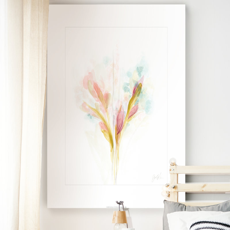 «L Floral Trace I», reproduction sur toile, H 40 po x l 30 po x P 1 po, Toile tendue