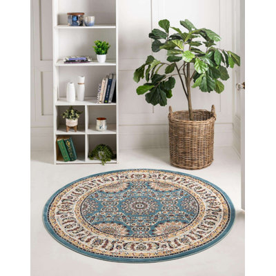 Tapis traditionnel Kelayeh couleur indigo