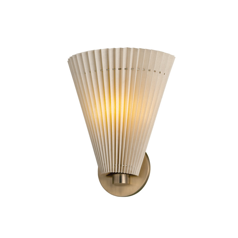 Troy Lighting Dell 9 inch wide 1 Light Wall Sconce in Patina Brass
