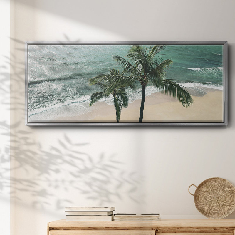 Maui Palm, impression sur toile encadrée, H 24 po x l 60 po x P 1,5 po, Argent