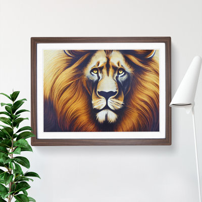 Stunning Lion 1 Piece Single Picture Frame Wall Art