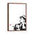 Classic Brown Wood Floater Framed
