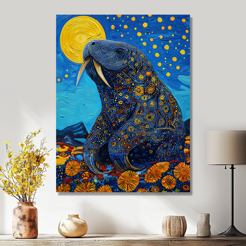 Décoration murale en métal Radiant Harmony Walrus - animaux, morse, H 32 po x l 16 po x P 0,84 po