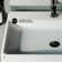 Carre Ceramic Rectangular Vessel Bathroom Sink with Overflow