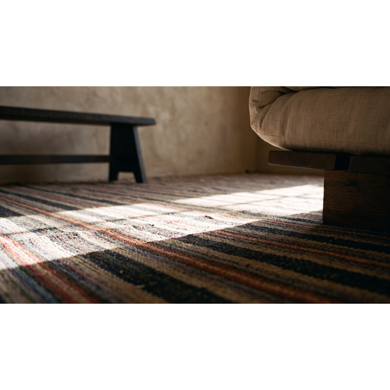 Flatweave Wool Area Rug in Multicolored