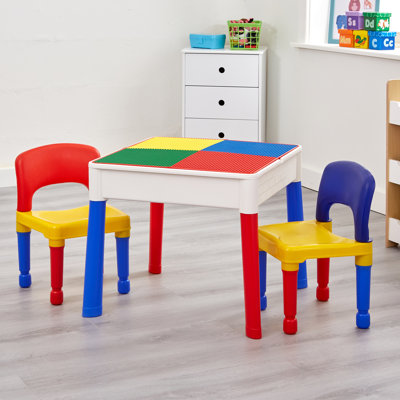  Kids 5-in-1 Activity Table and Chairs Set
