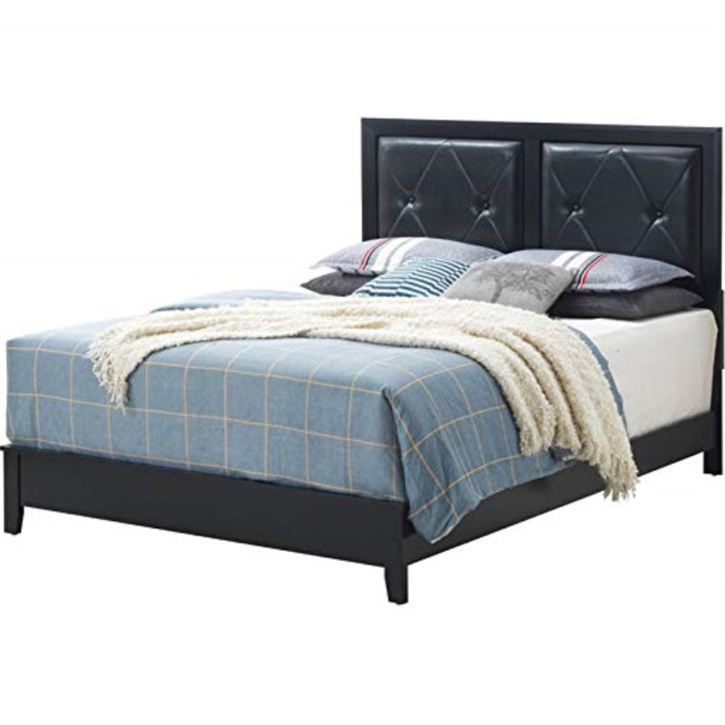 Riverside Vegan Leather Standard Bed, King, Black