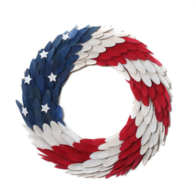 18" Red, White and Blue Wings Wreath