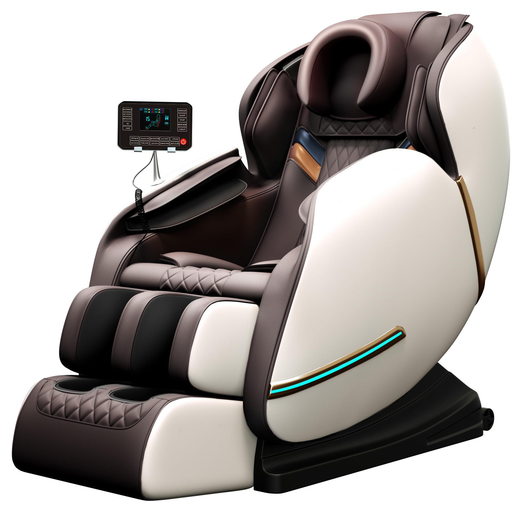 Full Body Shiatsu Zero Gravity Heating SL-Track Massage Chair with APP  Control, Anion