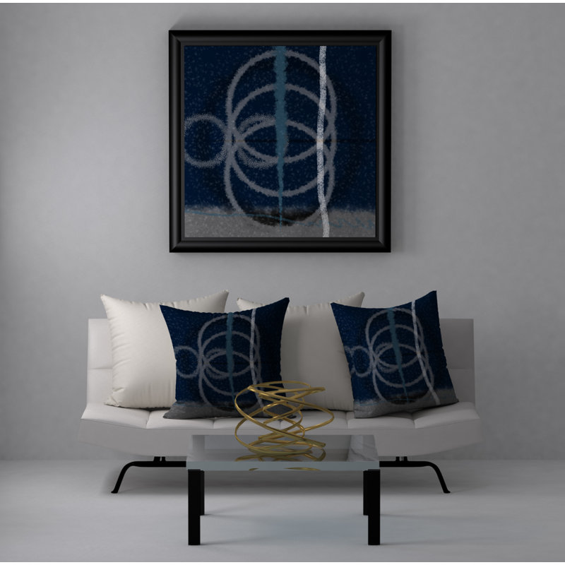 Abstract Reversible Throw Pillow, 24" x 24"