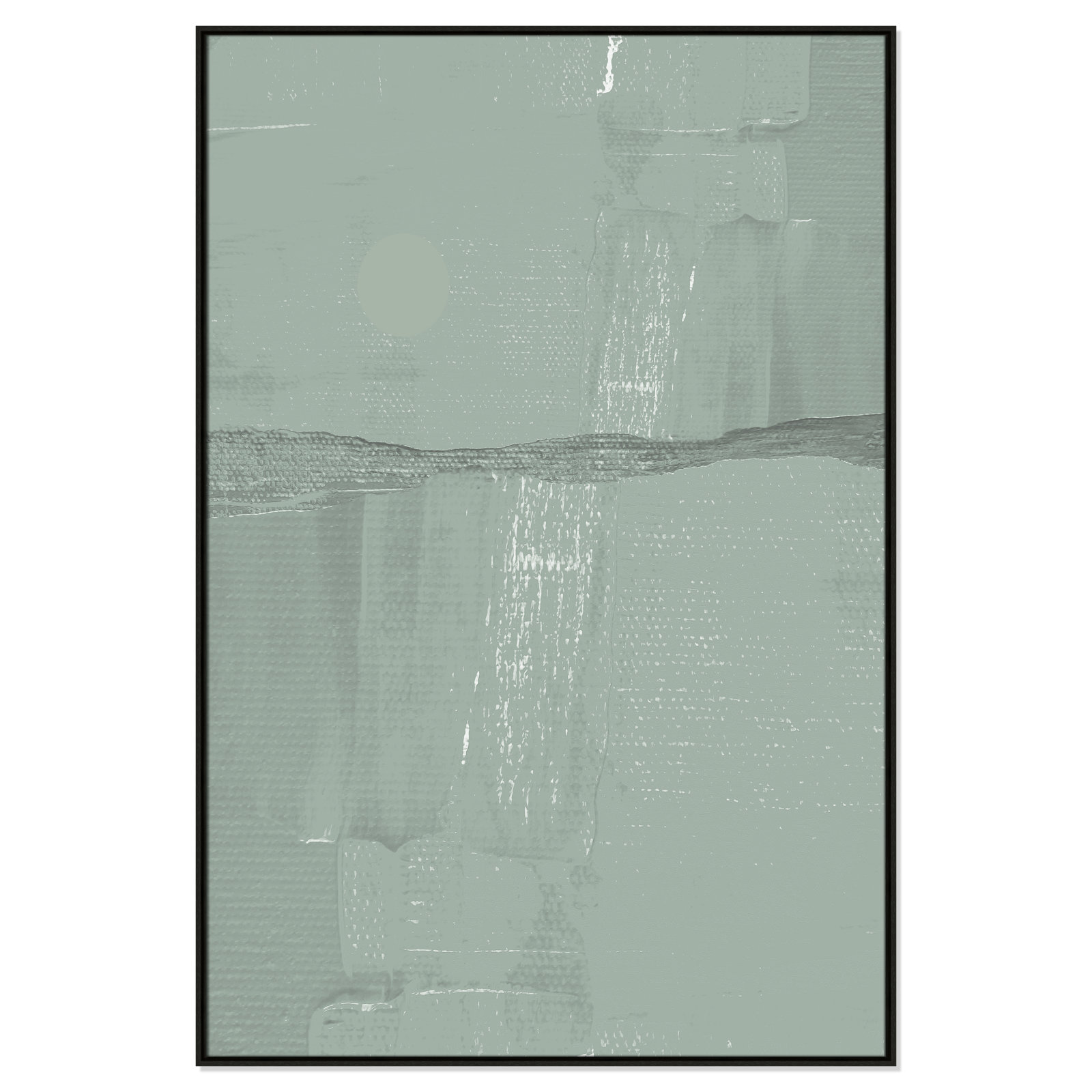 Attica "Sage Abstract" Print, 61.5" H x 41.5" W x 2" D, Espresso