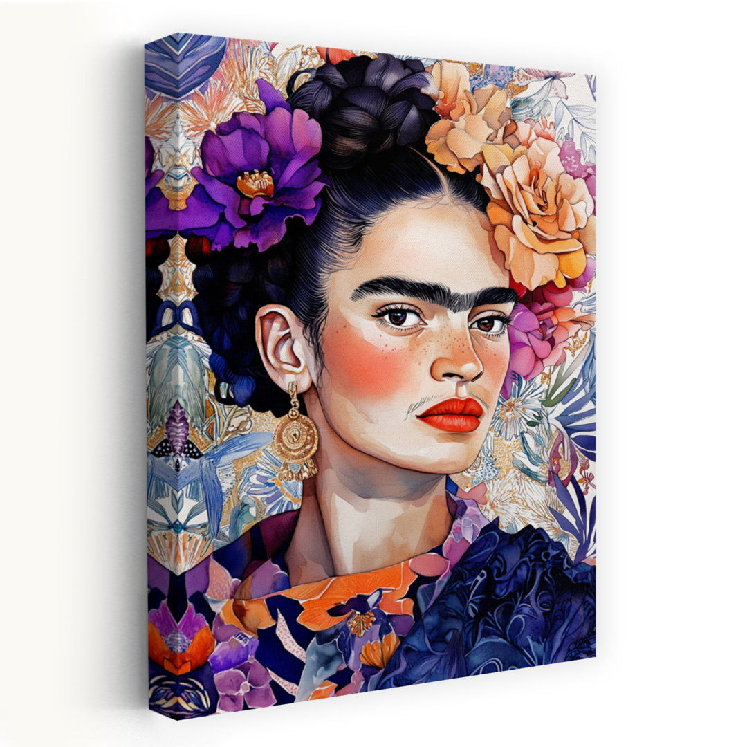 Vibrant Floral Portrait Traditional Flower Wall Art Print