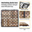 Motif de carreaux de terrasse imbriqués, plancher de bois franc d'acacia jaune carré 12 po x 12 po pour patio, banc, côté piscine