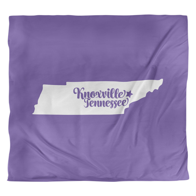 Housse de couette réversible Knoxville Tennessee, Microfibre, Housse de couette pour grand lit, Mauve