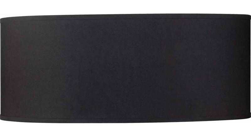 7"H x 16"W Black Finish Fabric Drum Pendant Shade
