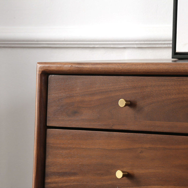 Simple multi-drawer storage solid wood sideboard, 31.49" H x 55.11" W x 15.74" D