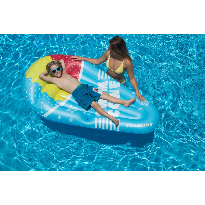Matelas gonflable de piscine en forme de cône de neige - 28 cm