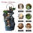 5th Floor Outdoor Fountain Waterfall with LED Lights,Courtyard Art Interior Decoration