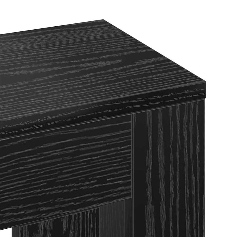 Large Radiator Cover, Black Oak, 149 x 20 x 82 cm, Vertical Slats