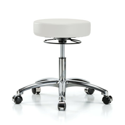 Viborg PERCH Chrome 360 Degree Height Adjustable Swivel Stool | Desk Height 18-23"