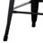 24"Metal Barstool,Country Rustic Style With Back, Kitchen Counter Bar Stool, Lightweight & Sturdy Build, Set Of 4 -Matte Black