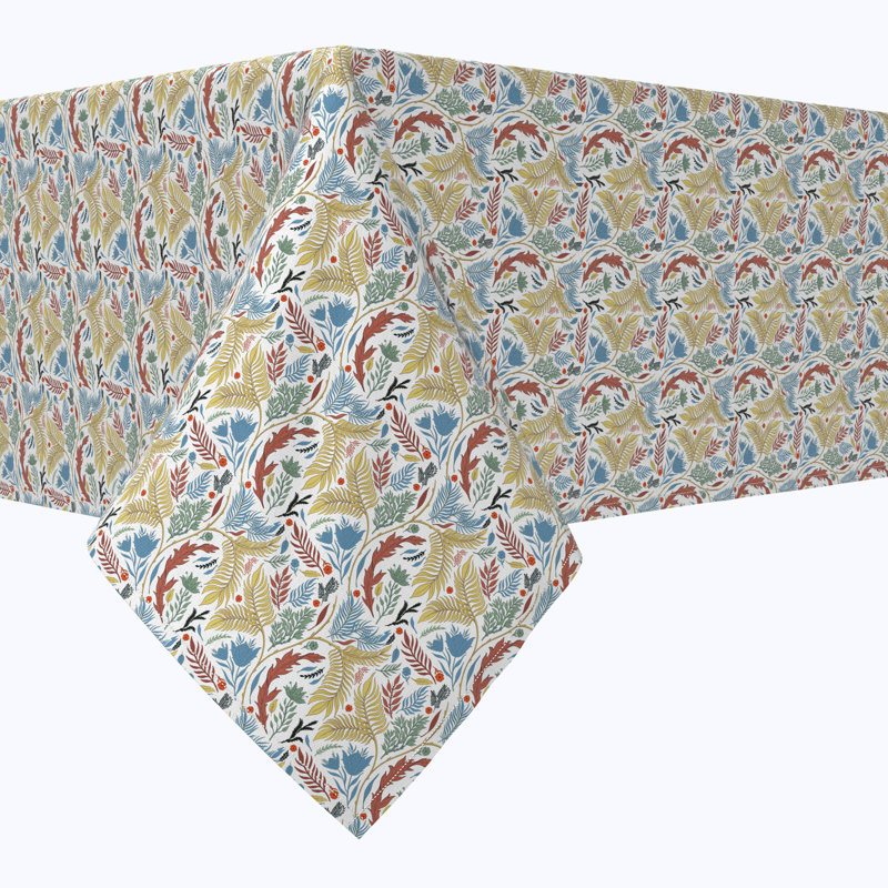Rectangular Tablecloth, 100% Cotton, Floral 54, 84" x 60"