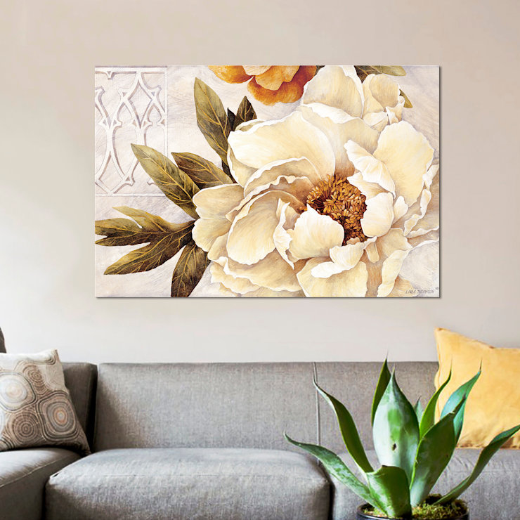 «Summer Fresh Peony», reproduction d'impression sur toile, H 26 po x l 40 po x P 1,5 po, Toile tendue