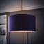 20cm H Velvet Drum Pendant Shade ( Screw On )-188958263-137702864