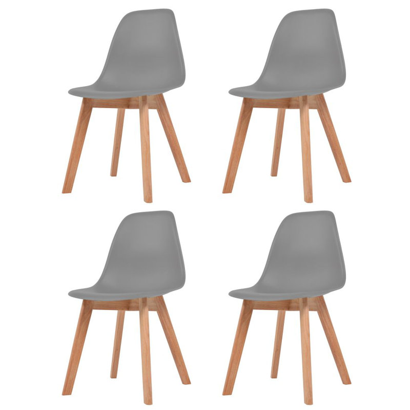 Belvedere Solid Wood Side Chair, Grey, 2