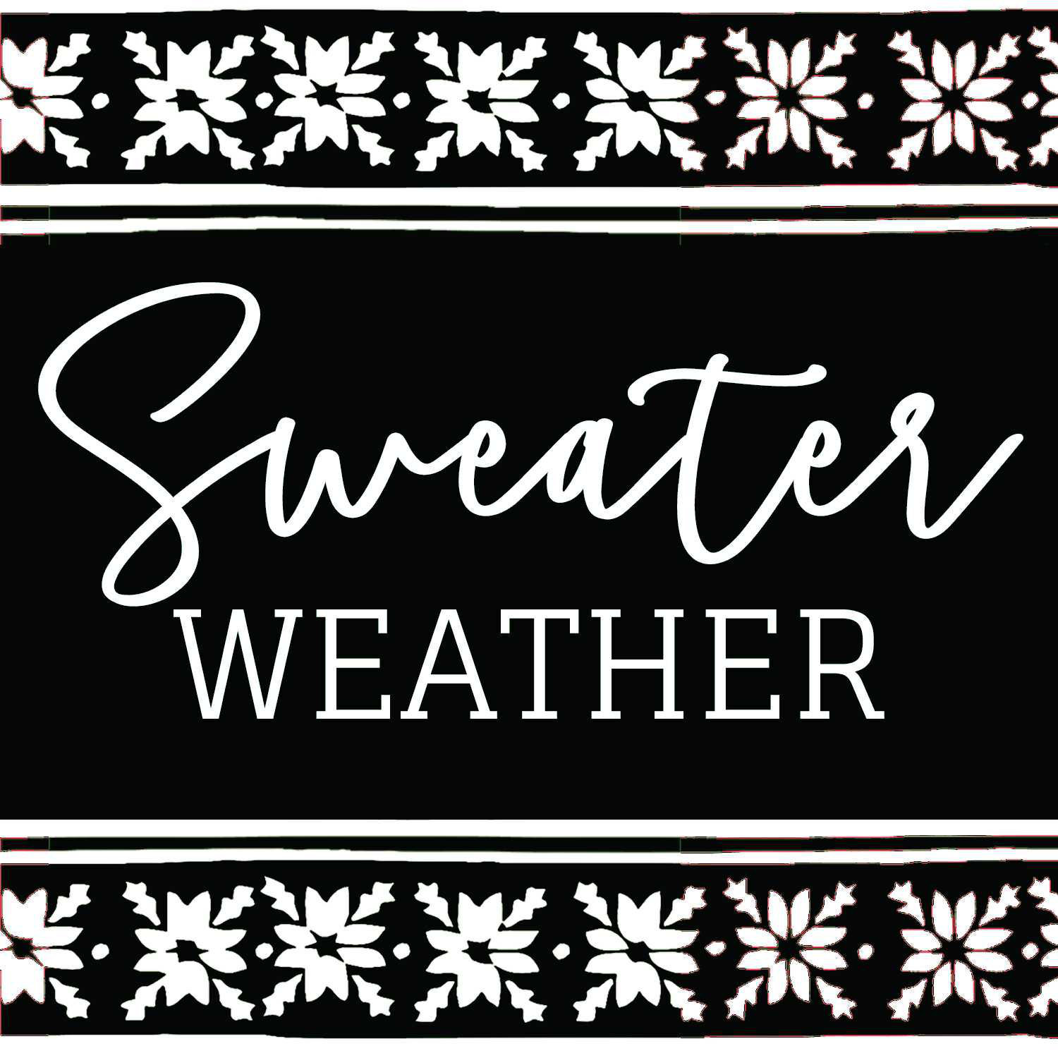 Winston Porter Sweater Weather Pattern - Wrapped Canvas Print | Wayfair