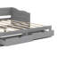 Lit de jour simple en bois extensible avec lit gigogne et deux tiroirs de rangement-534628483