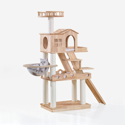 Solid Wood Large Cat Tree
