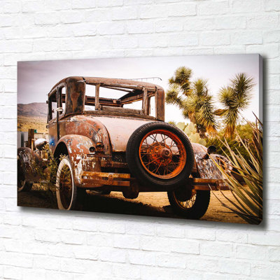 Car Wreck - Wrapped Canvas Print