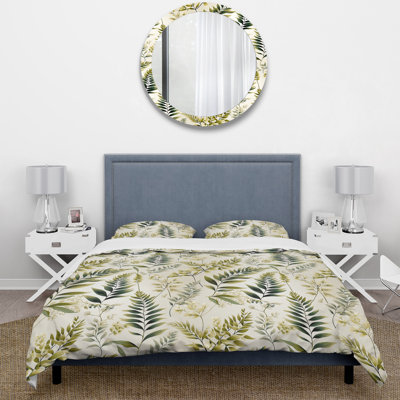Tranquil Ferns Ii III - Plants Duvet Cover Set - Microfiber Polyester
