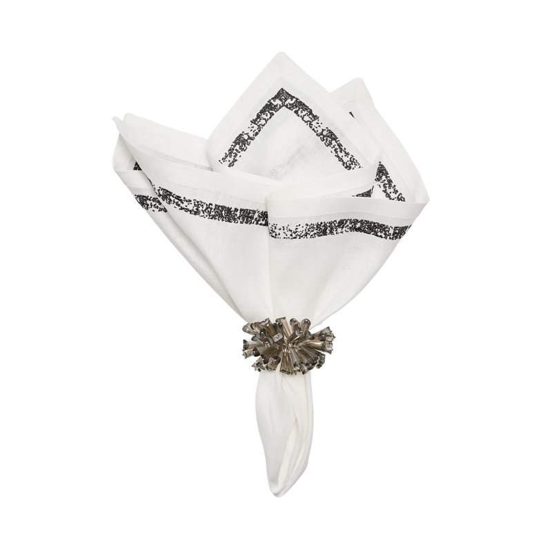 Dazzle Napkin Ring, Smoke