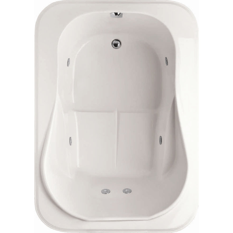 Cassi 60'' x 42'' Acrylic Bathtub, White, Polished Nickel