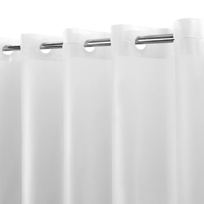 Rideau de douche ou doublure en PEVA sans crochet - Rideau de douche de salle de bain givré 8G sans crochets, plastique imperméable et sans PVC, taille standard 71 x 74, givré
