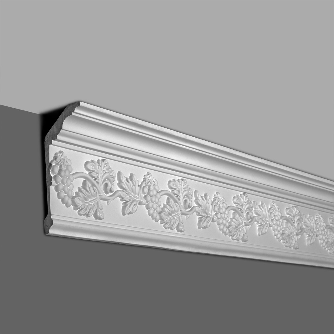 2-3/4 in x 6-7/8 in x 96 in Grapevine Polyurethane Crown Moulding Pro Pack 16 LF (Set of 2) Architectural Products by Outwater L.L.C.