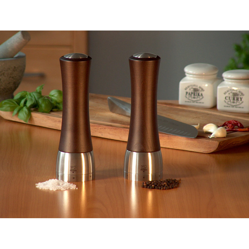 Peugeot Saveurs, Madras, U'Select Pepper Mill, 16cm H x 6.1cm W x 6.1cm D, Dark Brown