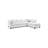 Sectional (Without Ottoman), WHITE