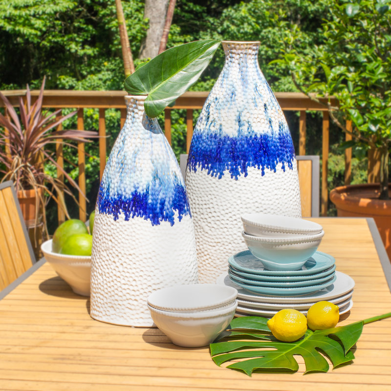 Vase plat Fusion Ombre, H 17,5 po x l 9 po x P 6 po