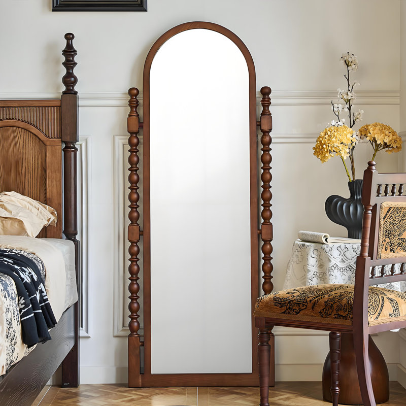 Miroir pleine longueur 59,06 po 59 po en bois massif sculpté rétro