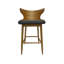 Ensemble de 2 tabourets de bar Mid-Century modernes, gris anthracite et naturel