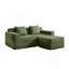 Canapé modulaire à 2 places avec coussins décoratifs et 1 repose-pieds Modern Corduroy-129687298-129687299